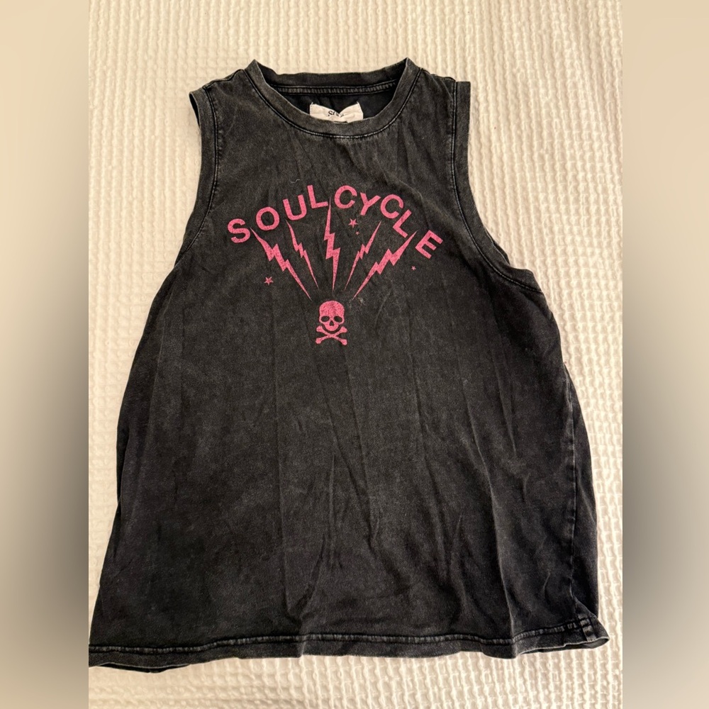 Soulcycle Gray and Pink Tank